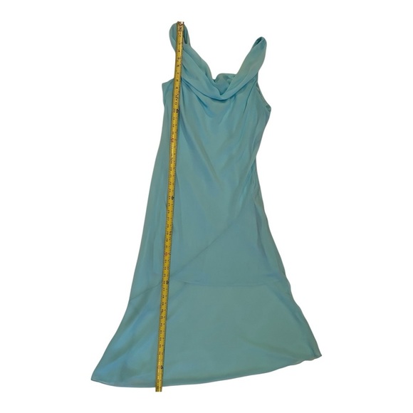 Abercrombie & Fitch Cocktail Dress Cowl Neck Sky Blue Sleeveless Size L - Picture 6 of 11